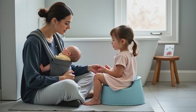 Potty Training While Caring for a Baby: What Actually Helps