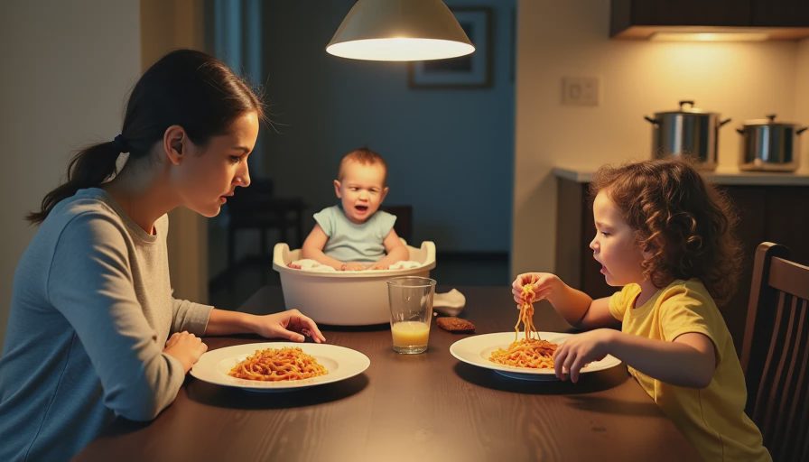 How to Handle Dinner When One Child Is Crying and the Other Is Refusing Pasta